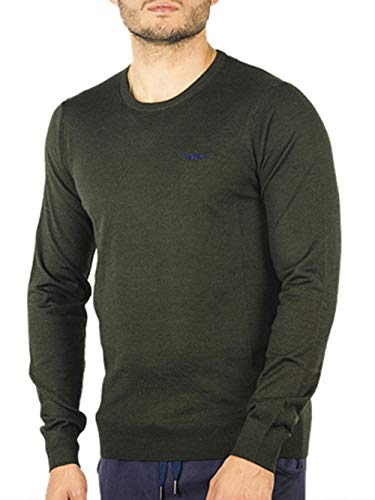 Maglia Uomo Aeronautica Militare MA900L396 vert taille L pour style casual chic