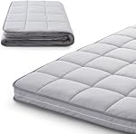 Jamdok 3Inch Small Single Mattress Topper Cover(Only Cover),Cot Mattress Protector Bedding,Foam and Latex Mattress Cover with Zipper,Pillow Top and Bottom(72 x 24”) Gray