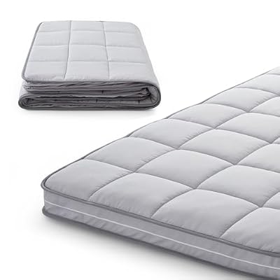 Jamdok 3Inch Small Single Mattress Topper Cover(Only Cover),Cot Mattress Protector Bedding,Foam and Latex Mattress Cover with Zipper,Pillow Top and Bottom(72 x 24”) Gray