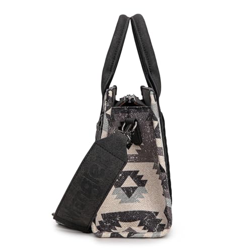 Image of Wrangler Purse Western Aztec Tote Bag Women Top Handle Handbags with Detachable Strap | Western