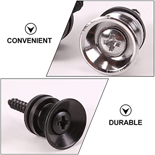 Cabilock 18 peças de pinos de bloqueio para correia de guitarra, sistema de bloqueio de metal para g