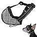 Charming Club 口輪 犬用マズル 白黒千鳥格子 6サイズ 無駄吠え癖対策 噛みつき 拾い食い防止 通気性よい サイズ調整可能 小型犬 中型犬 大型犬対応 マジックテープ 着脱しやすい ワンちゃん外出用