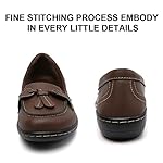 Maichal Loafers for Women Slip On Comfort Leather Tassel Dress Shoes - Image 4