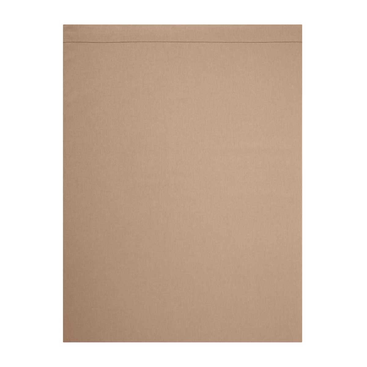 Plain Cotton Flat Sheet, Very Soft, Made in France, 180 x 290 cm, Essix, Sand, 240 x 300 cm