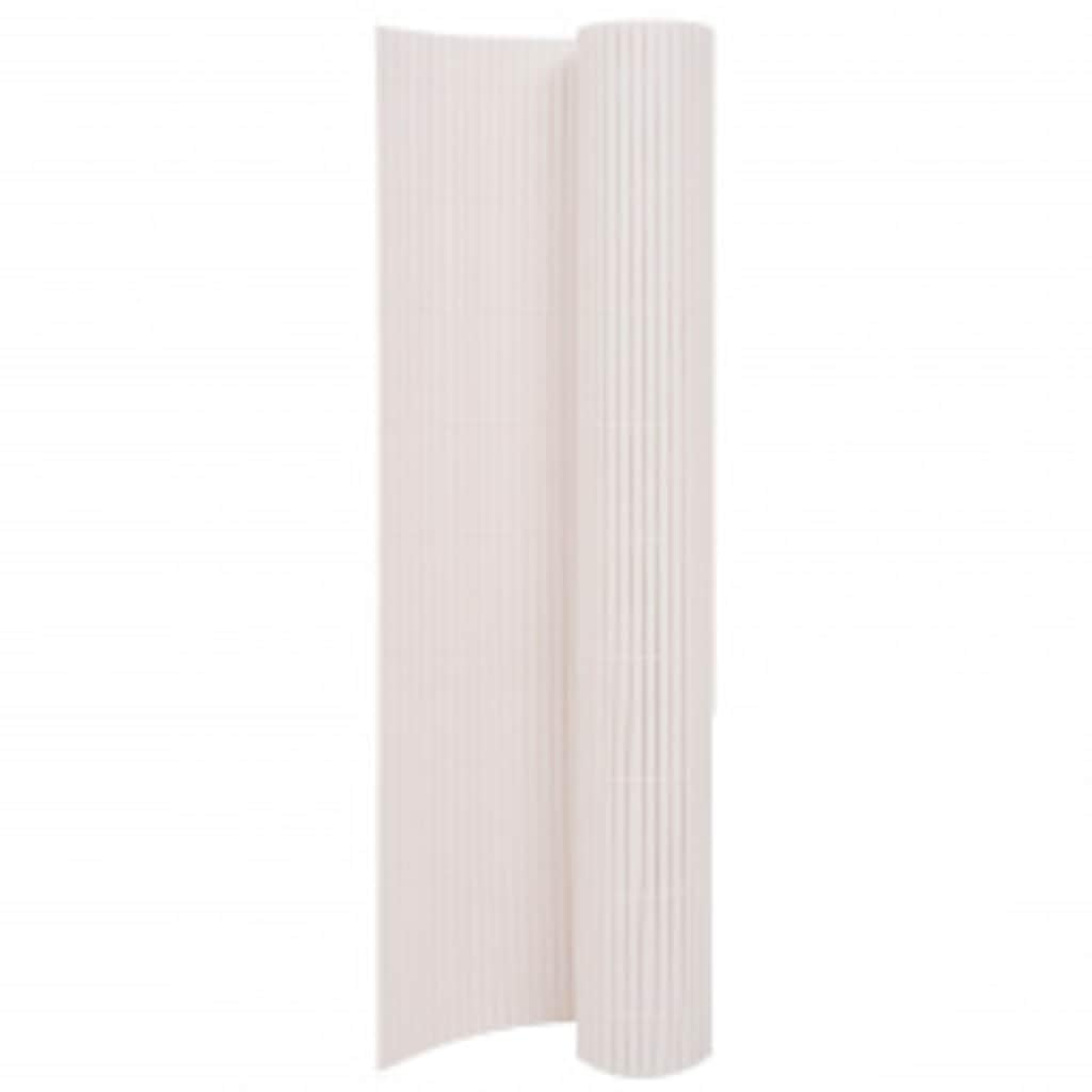 vidaXL Double-Sided Garden Fence Outdoor Terrance Backyard Fencing Privacy Screen Porch Blind Windbreak Fence Panel Barrier Edging White