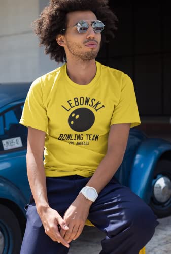 Camiseta Big Lebowski Ripple Junction manga corta amarilla XL de adulto casual 2