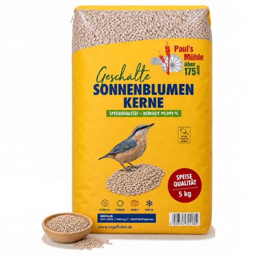 Paul´s Mühle - 5kg Sonnenblumenkerne geschält für Wildvögel Neue Ernte 2026