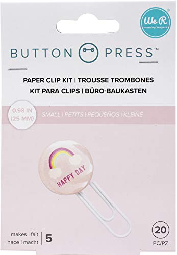 AMERICAN CRAFTS 661100 WR Button Press 5 Trombones 25mm, Otros Materiales, Pink, Talla única