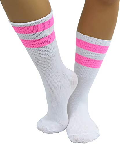 Image of ToBeInStyle Women's Acrylic Ankle Hi With Double Stripe Top Crew Fun Athletic Socks