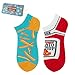 NxnChc Lustige Kurz Socken F&uuml;r Damen Und Herren Unisex Viele Pommes mit Ketchup Motive Tier Essen Obst Sport Kunst Aus Baumwolle Geschenk Asymmetrische Muster Links Und Rechts