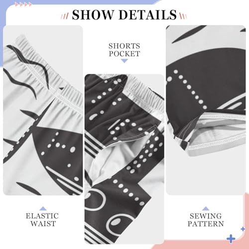 ZZXXB Retro Marine Submarine Boys Long Pants Soft Trousers Elastic Waist Kids Lounge Bottoms with Pockets S-XL4