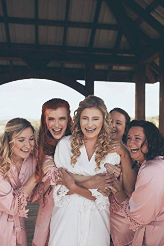 Generic Personalized Silk Robe For Women Short Getting Ready Robe Satin Kimono Robes Wedding Bride Bridesmaid Gifts Customized Bridesmaid And Bride Robes Lace Bridal Robes Bridesmaids Party thumb #5