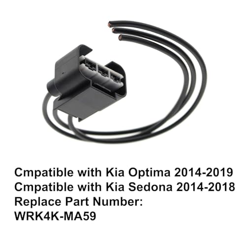 Image of SecosAutoparts WRK4K-MA59 WRK4KMA59 Cooling Fan Resistor Pigtail Connector Compatible with Kia Sedona 2014-2018 Optima 2014-2019 Blower Motor Resistor Connector