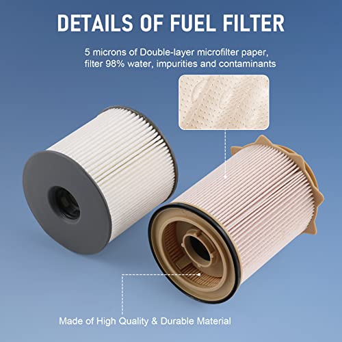 Image of 6.7 Cummins Fuel Filter Compatible with Ram 2500 Diesel Engines 2019-2022 | Fuel Filter Water Separator Set Replacement For Ram 3500 4500 5500 Diesel Engines 2019-2022, Replace 68157291AA 68436631AA