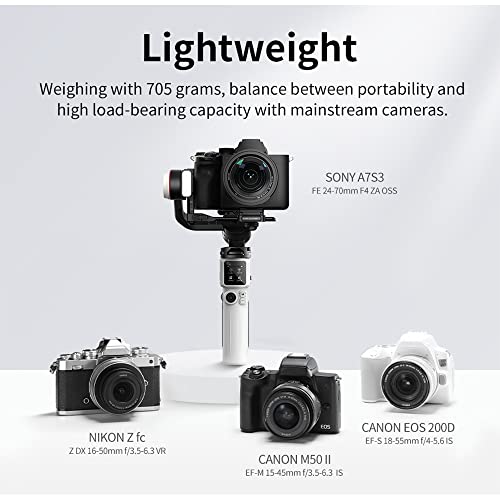 Zhiyun Crane M3S Handheld Gimbal 3-Axis Stabilizer All in One Design for Mirrorless Cameras Like Sony,Canon,Smartphone Like iPhone,Sumsung,Action Cameras Like Gopro (Crane M3 Upgrade Version in 2023)
