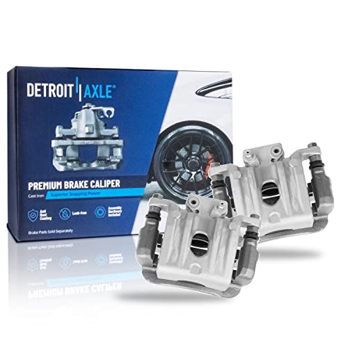 Image of Detroit Axle - Rear Brake Calipers w /Brackets Replacement for 2010-2012 Hyundai Santa Fe, 2011-2013 Kia Sorento - 2pc Set