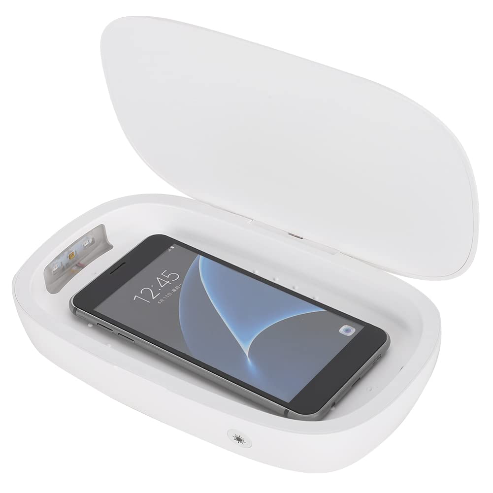Boîte UV Portable, Étui de Désinfection avec Chargeur sans Fil pour Téléphone et Petits Objets, Coffret de Nettoyage pour Accessoires Personnels et Intérieur de Voiture