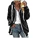 Bluelucon Winterjacke Damen Grosse Grossen, Casual Mantel Faux Fleecejacke Coat Fleece Pulli, Sweatshirt Damen Winter Warm Oberteil Langarm Einfarbig Casual Sweatshirt Cardigan Jacke Parka