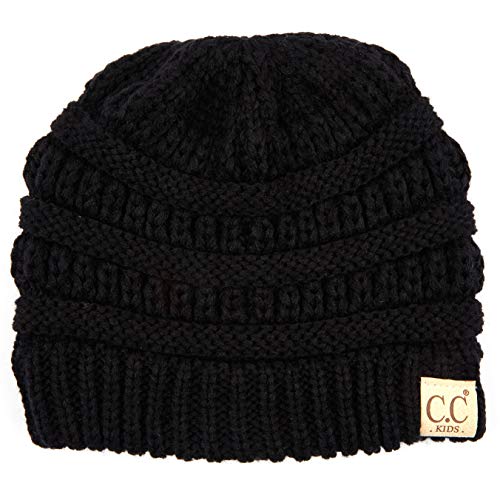 Image of C.C Hatsandscarf Kids Beanie Ages 2-5 Warm Chunky Thick Stretchy Knit Slouch Beanie Skull Hats (YJ-847-KIDS)