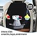 Cute Ghost In The Bathtub Spooky Car Seat Back Kick Protectors,2 Pack Kick Mats With Storage Pockets For Vehicles To Protect From Dirt Mud Scratches