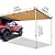Car Shed, Lean to Carport, Rv Carport,canopy Carport, Rainproof PU2000+, Sunshade Sunscreen UPF50+, Retractable, Suitable for Camping, Road Trip, Outdoor Travel, Travel, Adventure(160x250cm(5.2x8.2ft)