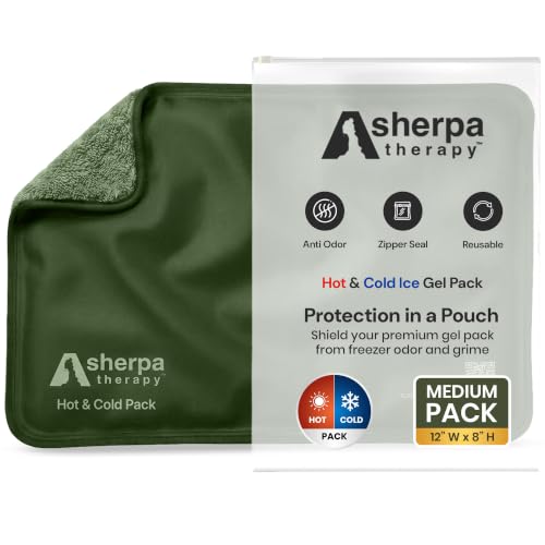 Image of Medium Flexible Gel Ice Packs for Injuries Reusable - Soft Hot and Cold Packs for Injuries for Ankle, Arm, Foot, Leg, Back Pain Relief - 8 inch x 12 inch - Green