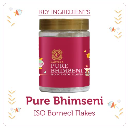 Camveda-Pure-Bhimseni-Camphor-KapoorKapur-Isoborneol-Flakes-Jar-100-Pure-Camphor-Purifying-Pleasant-Fragrance-for-Pooja-Hawan-Air-Freshener-Unadulterated-Camphor-Bhimseni-Camphor-500gm