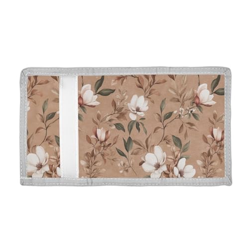 ALAZA Kids Wallets for Boys Girls Toddler Trifold Wallet Children Small Flowers Earthy with Zipper Coin Pocket2