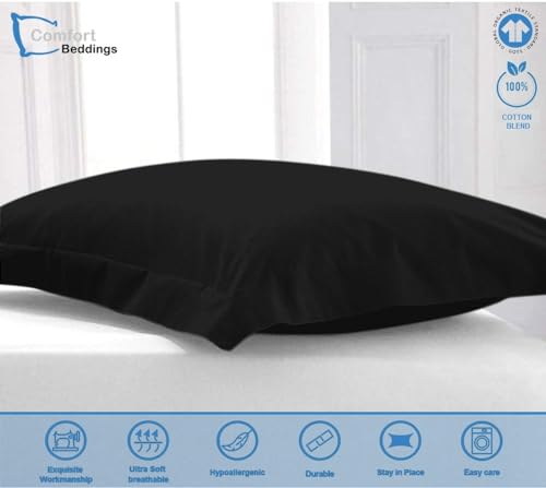 Comfort Beddings Premium Quality Pillowcases 100% Cotton Blend Square Pillow Cases Pack Of 2 - Image 4