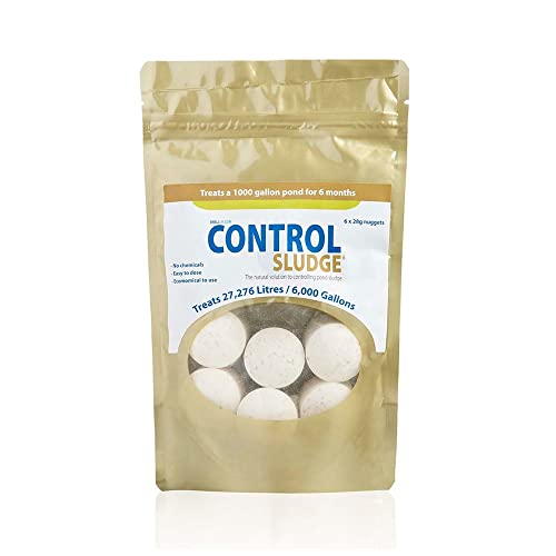 Swell UK Control Pond Sludge Remover and Pond Cleaner Blanket Weed Treatment Green Water Pond Water Control - Pack of 2 (Control Sludge Single Pack)