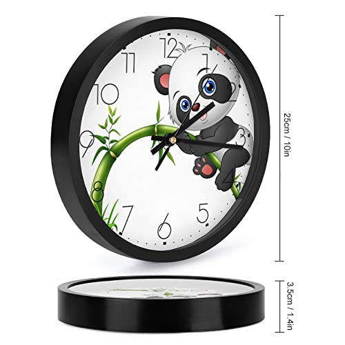 Pendule murale moderne panda de 25.4cm horloge silencieuse - 3