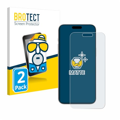 BROTECT Entspiegelungs-Schutzfolie für Apple iPhone 17 (2 Stück) Matte Displayschutz-Folie, Anti-Reflex, Anti-Fingerprint