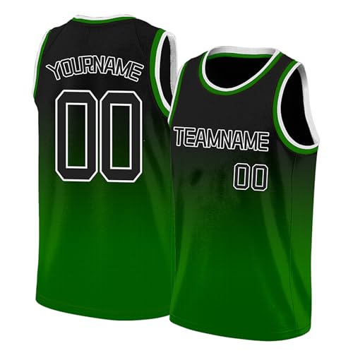 Image of Custom Basketball Jersey for Men - Personalized Name & Number, Embroidered or Printed, Athletic Shirt for Kids, Boys & Youth