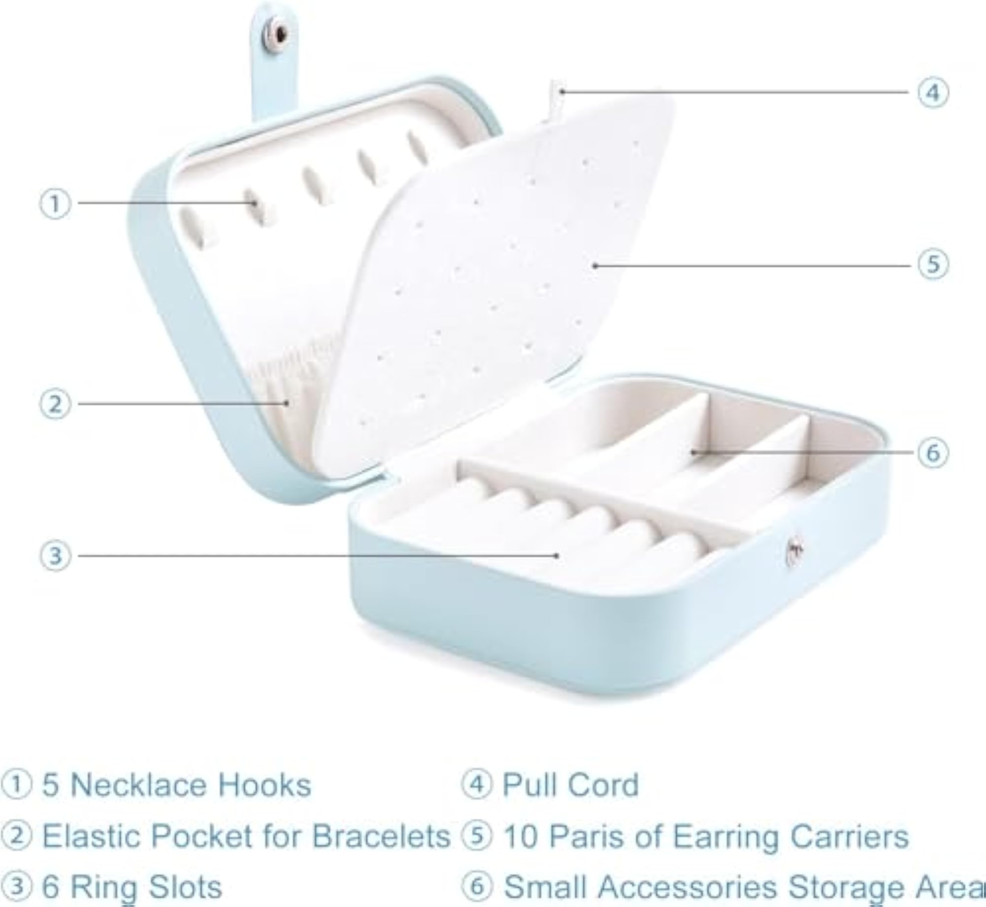 Portable Mini PU Leather Small Jewelry Box, Travel Case