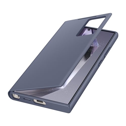 Image of Samsung Galaxy S24 Ultra S-View Wallet Phone Case, Protective Cover With Smart Small Screen View, Finger Tap Control, Slim Design, Card Holder Pocket, Us Version, Ef-Zs928Cvegus, Violet - Polyurethane