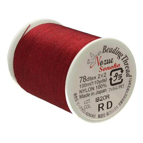 Hilo para bisutería Nozue Sonoko Nylon Rojo 100m miniatura 6