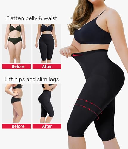 Image of Nebility Compression Leggings for Women Seamless Shapewear Butt Lifting Panties Waist Trainer Tummy Control Thigh Body Shaper