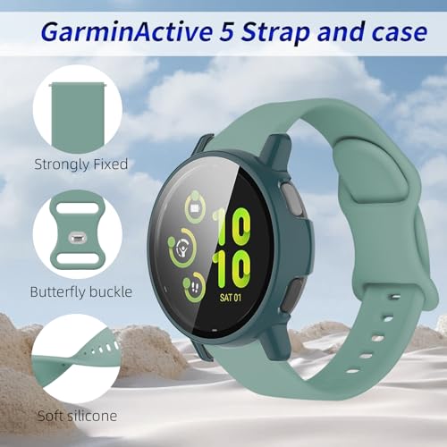 Correa de silicona con protector para Garmin vivoactive 5 miniatura 3
