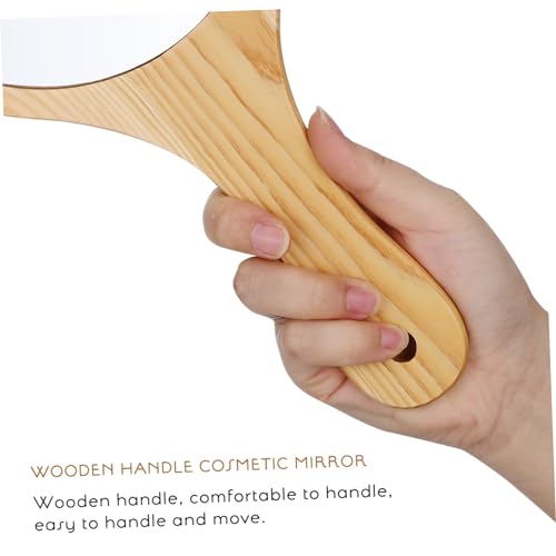 Miroir de maquillage portable Healeved en bois lot de 2 grand format pour voyage