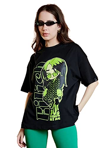Image of Bewakoof Women's Graphic Printed 100% Cotton Plus Size T-Shirt - Boyfriend Fit, Round Neck, Half Sleeve