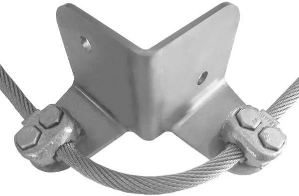 ZAZA2 Double Delta Continuous Lifeline Connector, Stainless Steel, Safety Hook for Adventure Parks, EN 15567-1 Certified