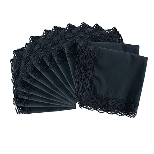 Image of Lace Cotton White Handkerchiefs Perfect Wedding Bulk