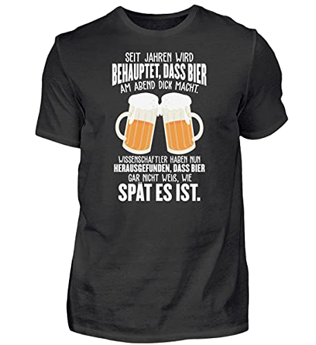 T-Shirt Biertrinker Oktoberfest noir en coton haut de gamme taille S pour homme