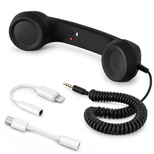 SnuggleTail Phone Handset for Cell Phone, Calls, 3.5mm, USB-C & Lightning