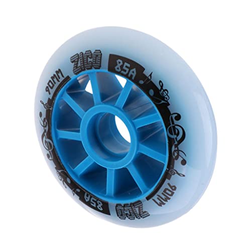 harayaa PU Skates Wheel Inline Skates Wheel Replacement Skates Wheel Speed Skates Wheel Lightweight PU Construction Suitable for Inline Skating and, Blue, 90mm