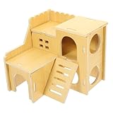 Juguete de escalada para hámster: puedes pintar este nido de madera con otras pegatinas decorativas, interesante y práctico, casa de madera para hámster