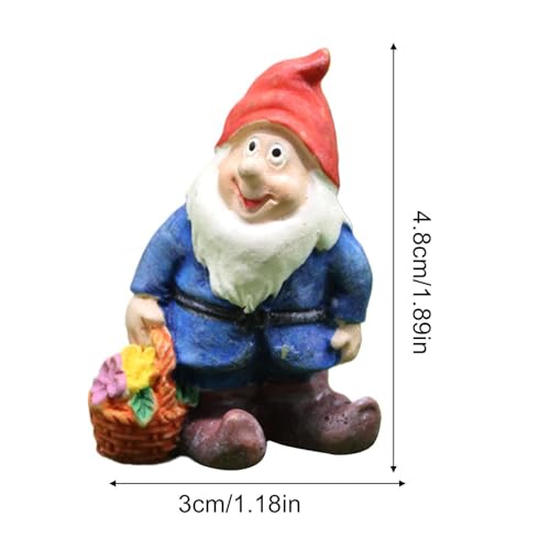 Petites figurines de nains à offrir pour embellir un pot de fleurs ou une cour