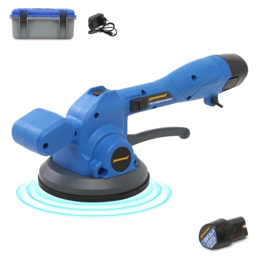 Image of TOMAHAWK TCTV-12A 12V Cordless Tile Vibrator & Tile Laying Machine | 135mm Suction Cup | 1800-5500 t /min Vibration | Fits 30-130cm Tiles | 50kg Vertical & 60kg Horizontal Load