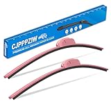 CJPPPZIW Windshield Wipers-15 Inch+15 Inch Replacement for 2008 2009 2010 2011 2012 2013 2014 2015 2016 2017 Jeep Wrangler Wiper Blades for My Car,Quality Front Pink Windshield Wiper Blades(Set of 2)