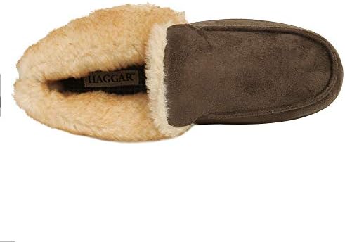 Haggar Men's Bootie Slipper House Shoe Indoor/Outdoor with Memory Foam Comfort Slipper, Brown, X-Large | Image 3